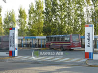 Acceso terminal de omnibus estacion de transferencia de pasajeros de Banfield