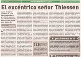 "El excentrico señor Thiessen", por Martín Estévez - La historia de Banfield: capítulo 5 (1910-1912)