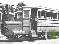 Tranvía que hacia el recorrido Banfield - Villa Albertina, apodado "la cucaracha de Sirito", año 1935.