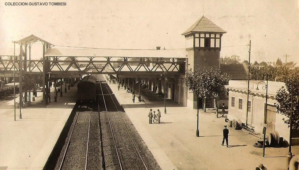 Estación Temperley del Ferrocarril del Sud, fotografía vintage de época